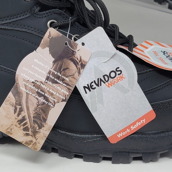 Nevados Men's Work Steel Toe Black Boots ASTM F2413-18 Size 10.5 Performance New - Picture 8 of 12